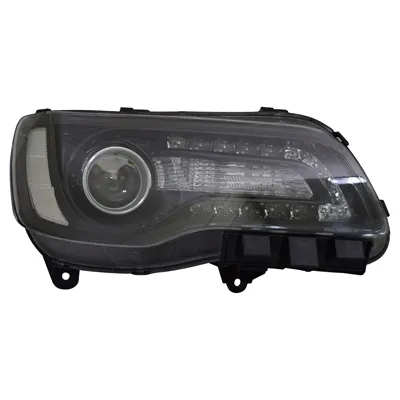 Chrysler 300 Head Lamp Passenger Side Halogen Black Bezel High Quality 2015-2017
