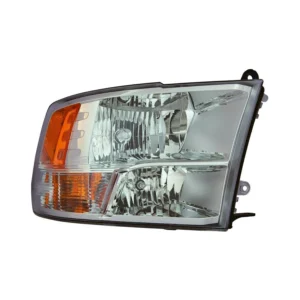 Ram PICKUP-RAM-2500/PICKUP-RAM-3500 Head Lamp Passenger Side Chrome Halogen Without Projector TYPE Excludes Dually Models 1ST Design Without Extra Reflector CAPA Certified 2013-2018
