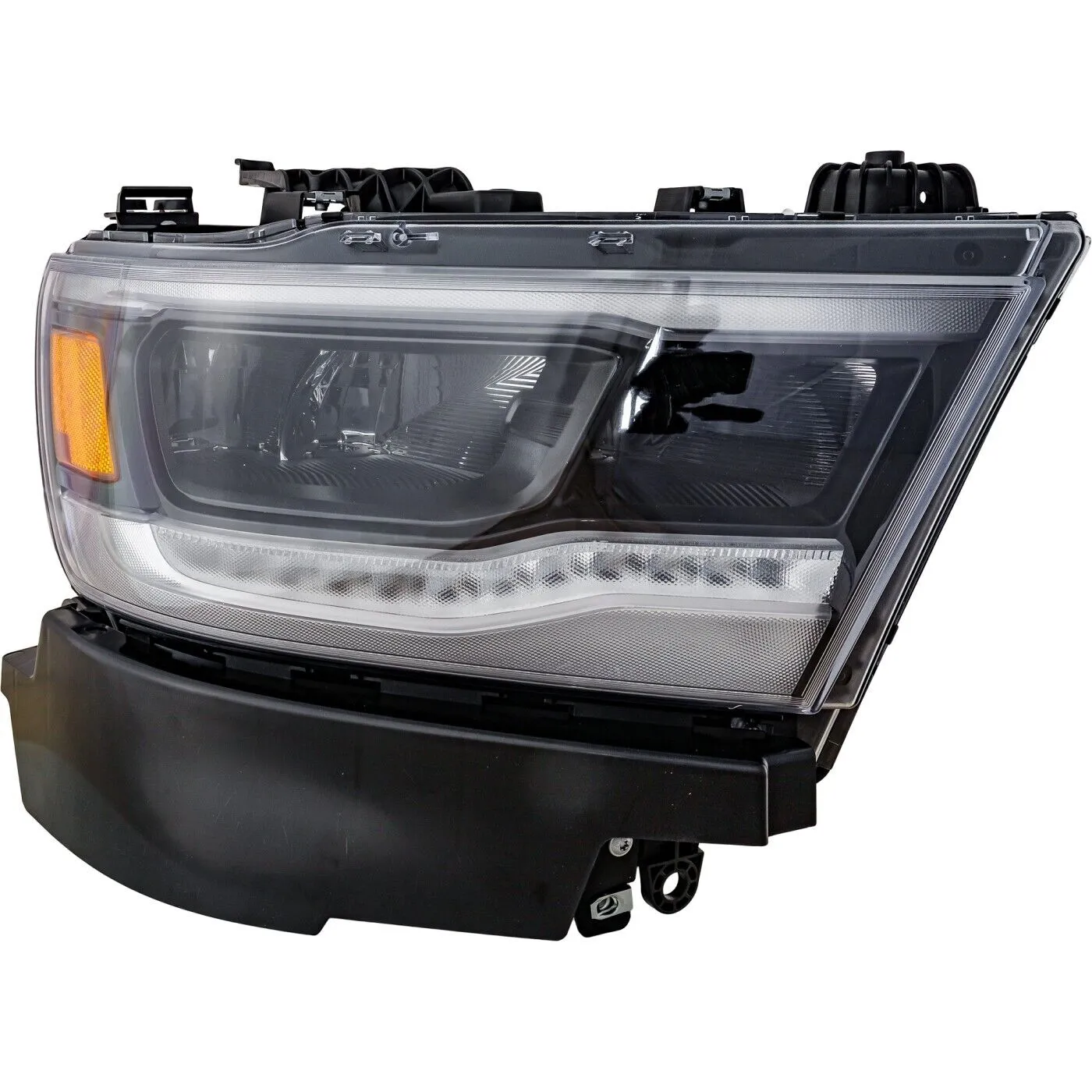 Ram PICKUP-RAM-1500 Head Lamp Passenger Side LED With black Bezel Reflector TYPE Without Logo High Quality 2019-2024