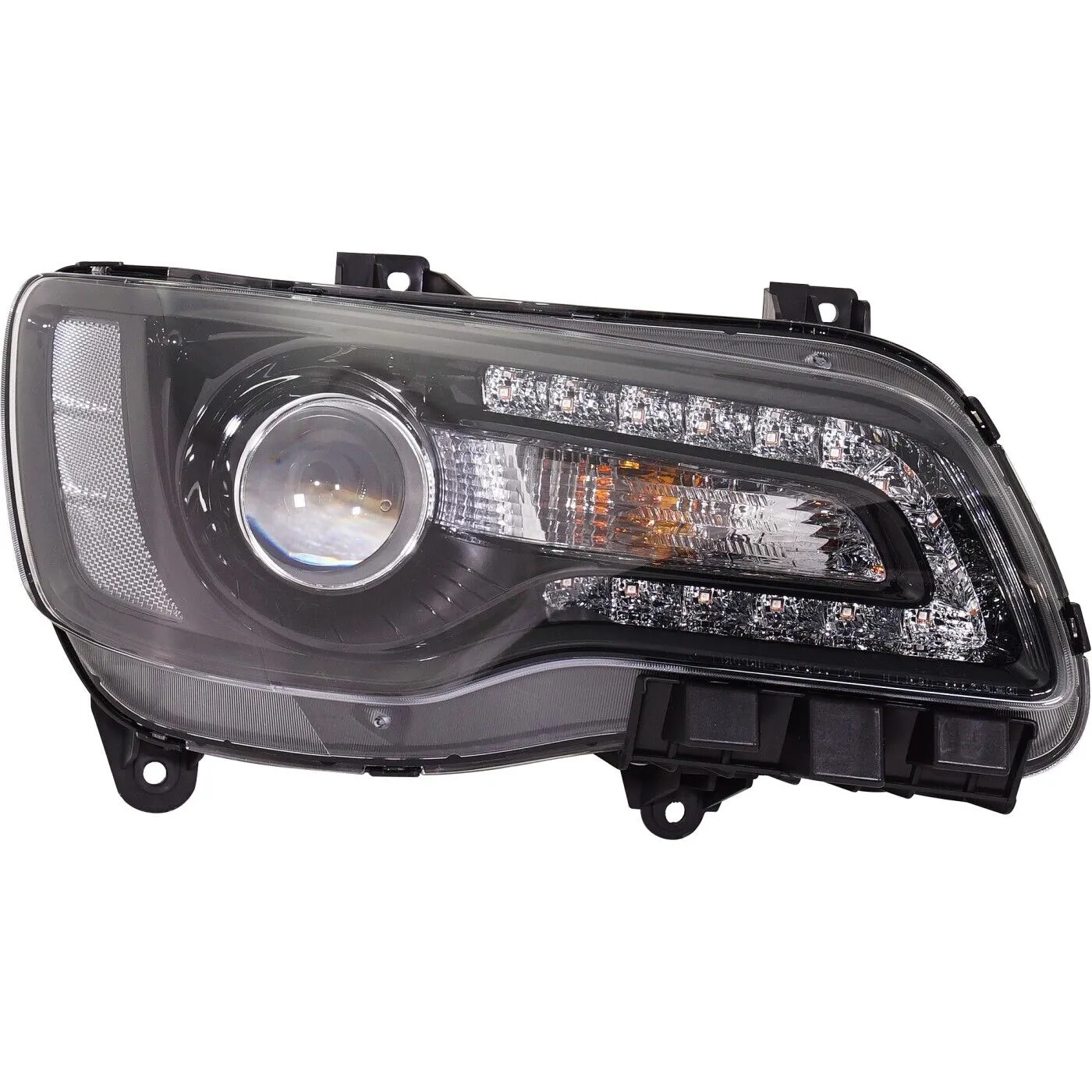 Chrysler 300 Head Lamp Passenger Side Halogen Black Projection TYPE High Quality 2018-2023