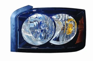 Dodge Dakota Pickup Head Lamp Driver Side Black Bezel CAPA Certified 2006-2007
