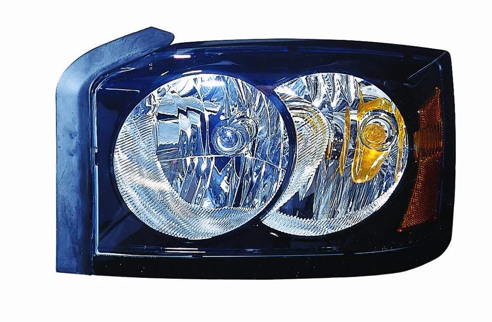 Dodge Dakota Pickup Head Lamp Driver Side Black Bezel CAPA Certified 2006-2007