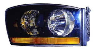 Dodge Ram 1500 Pickup Head Lamp Passenger Side With black Bezel CAPA Certified 2006