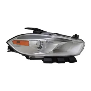 Dodge DART Head Lamp Passenger Side Halogen Code Lmc/mfp With chrome Bezel CAPA Certified 2016