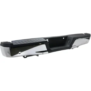 Ford Pickup F150 2015-2020/Pickup F150 Police Responder 2018-2020 Bumper Rear Assembly Chrome With black Pad With sensor/max Tow Hitch