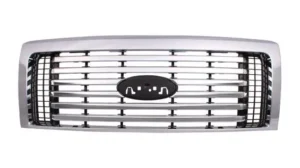 Ford Pickup Lightduty Grille Chrome Frame 6 Chrome Bars Billet Style 2010-2012
