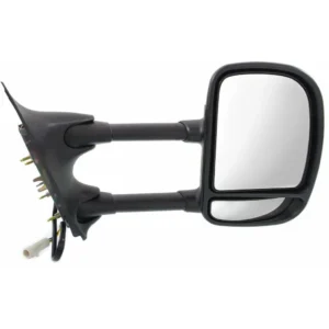 Ford Pickup Superduty Door Mirror Passenger Side Power Textured Dual Arm/glass Telescopic TYPE Round Plug 1999-2004