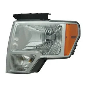 Ford Pickup Lightduty Head Lamp Driver Side Except Harley Davidson Svt With chrome Trim CAPA Certified 2009-2014