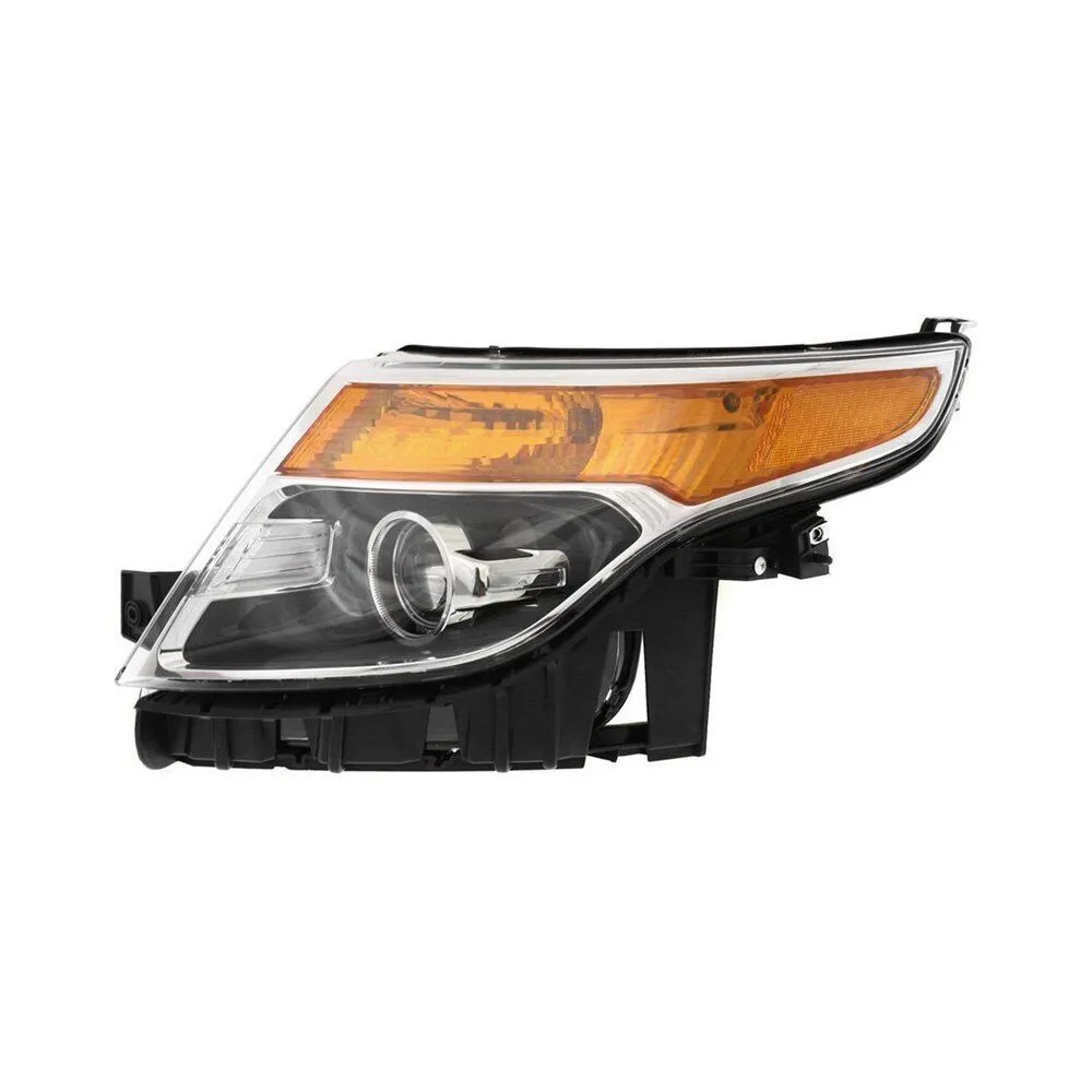 Ford Explorer Head Lamp Driver Side Halogen Without Strobe Lamp Police Model 2013-2015