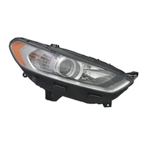 Ford Fusion Hybrid Head Lamp Passenger Side Chrome Bezel/Black Trim 2013-2016