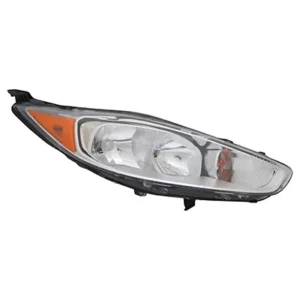 Ford Fiesta Hatchback/Fiesta Sedan Head Lamp Passenger Side Halogen Chrome Titanium Model 2014-2017