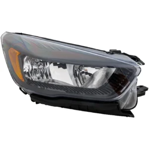 Ford Escape Head Lamp Passenger Side Halogen Black Without LED Accent Lamp 2018-2019