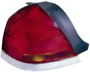 Ford Crown Victoria Tail Lamp Driver Side (chrome Molding 4 Bulb-red-amber) High Quality 1998-2004