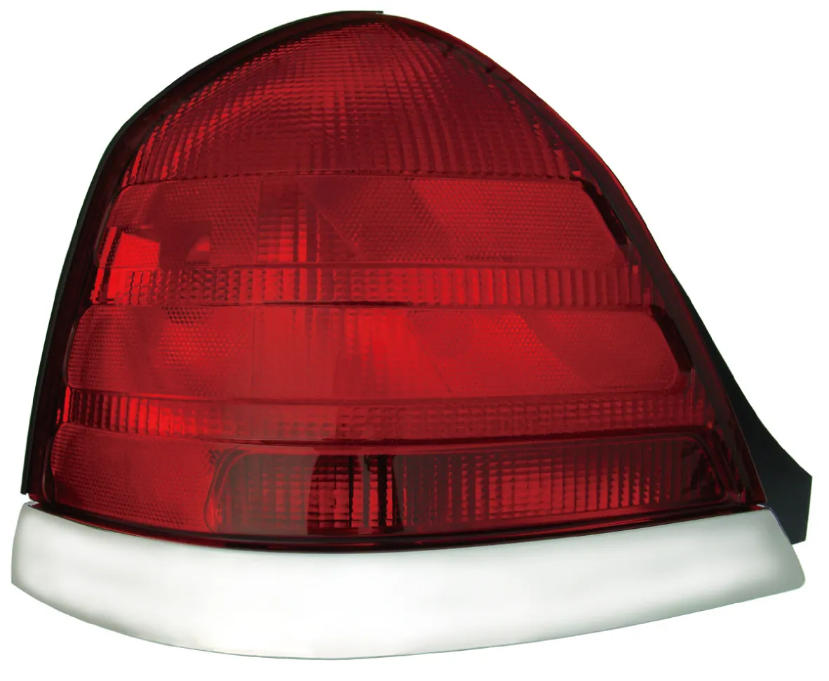 Ford Crown Victoria Tail Lamp Driver Side (chrome MOULDING-2 Bulb-red) High Quality 1999-2002