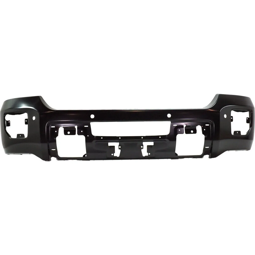 GMC Sierra Pickup 2500/Pickup Sierra 3500 Bumper Face Bar Front Steel With Sensor Black Paint-to-Match 2015-2019