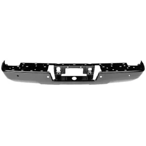GMC Pickup Denali 1500/Pickup Sierra 1500 Bumper Face Bar Rear Black Paint-to-Match Without Corner Step With Sensor 2014