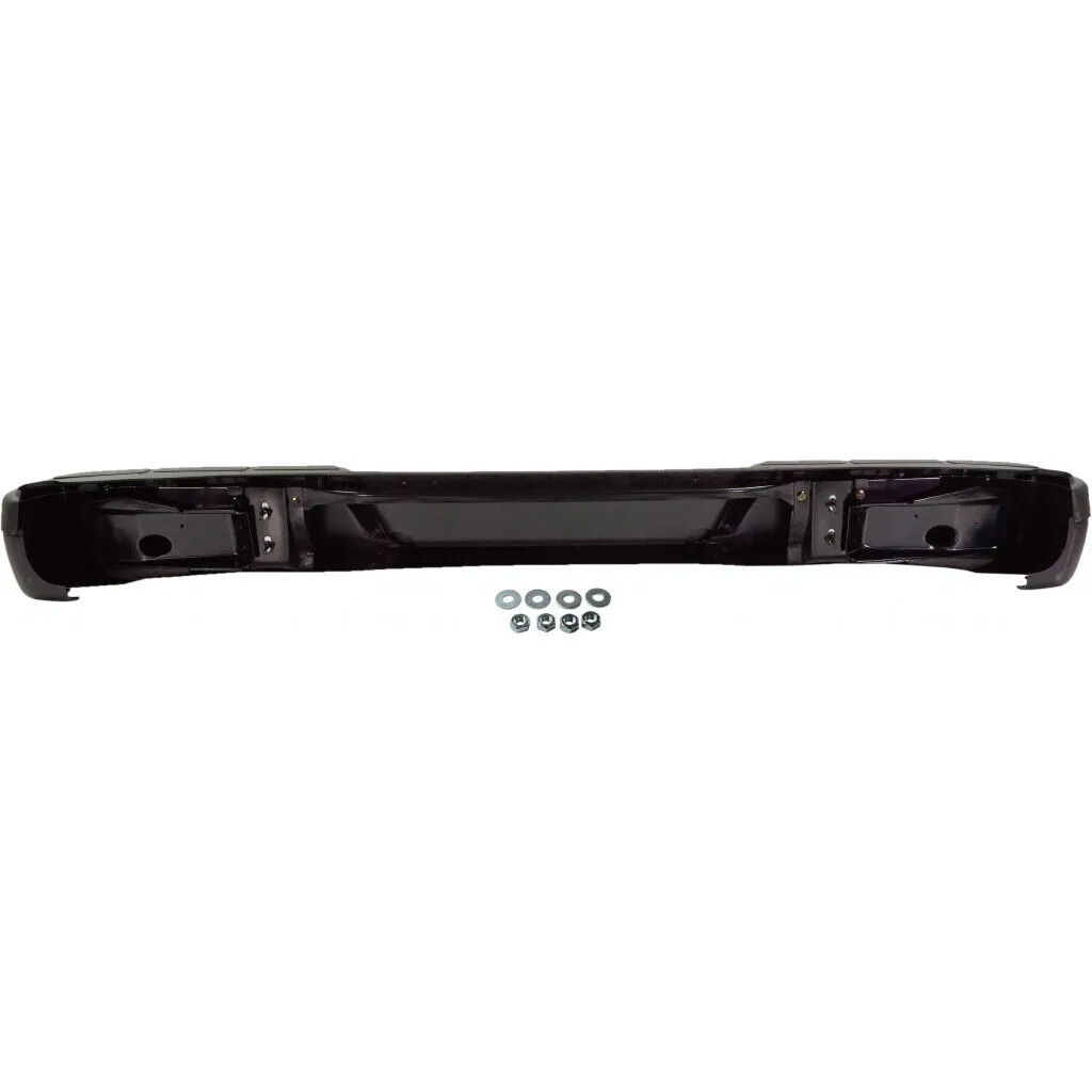 Chevrolet VAN Chevy Express/GMC VAN Savana Bumper Rear Assembly Black Without Sensor With BAR/Pad True Match To 2003 Up COLOR/Fits 18-25 Without Blind Spot CAPA Certified 1996-2025