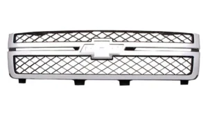 Chevy Silverado Pickup 25-3500 Grille Matte-dk Gray With chrome Mldg 2011-2014