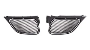 Pontiac VIBE Grille Driver Side Upper Matte-dark Gray With chrome Mldg 2005-2008