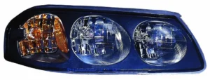 Chevrolet Impala Head Lamp Passenger Side Black Bezel Without Center Bulb Shield From Feb 6TH 2004 CAPA Certified 2004-2005