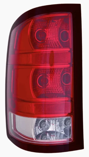 GMC Sierra Pickup Hybrid Tail Lamp Driver Side Base Model With DARK Trim/large Bulb 2009-2013
