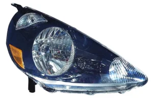 Honda Fit Head Lamp Passenger Side Black CAPA Certified 2007-2008