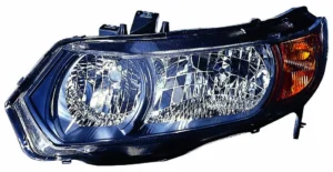 Honda Civic Coupe Head Lamp Driver Side Black Housing High Quality 2006-2008