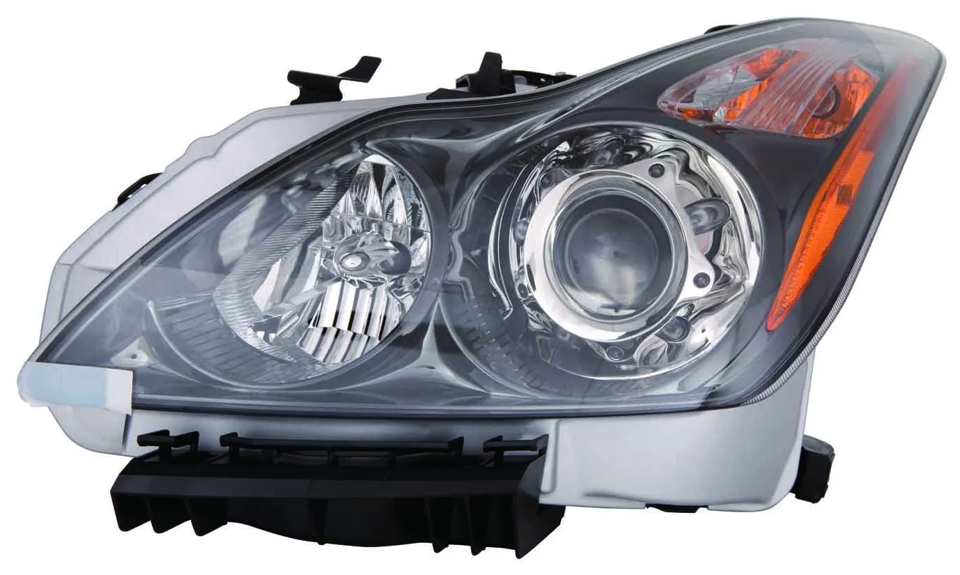 Infiniti Q60 Coupe Head Lamp Driver Side Hid With DARK Titanium Bezel High Quality 2014-2015
