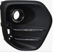 Kia Sportage Fog Lamp Bezel Front Passenger Side Textured Black With chrome Molding Without LED Fog FWD 2017-2019