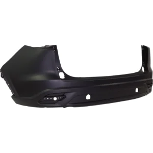 Mazda CX9 Bumper Rear Primed Upper With textured Lower Without Sensor CAPA Certified 2016-2023