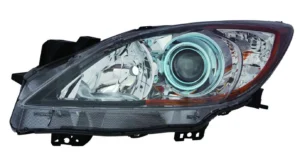 Mazda 3 Head Lamp Driver Side Halogen (6 Speed With BLUE Projector Bezel) High Quality 2012-2013