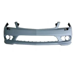 Mercedes C230 Bumper Front Primed With washer/amg Without Chrome/led Slots/park Holes 2008-2009