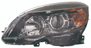 Mercedes C230 2008-2009/C300 2008-2011/C350 2008-2011 Head Lamp Driver Side Halogen Black Housing High Quality