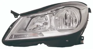 Mercedes C250/C300/C350/C63 AMG Head Lamp Driver Side Halogen Chrome Housing Sedan Without Cornering Lamp High Quality 2012-2015