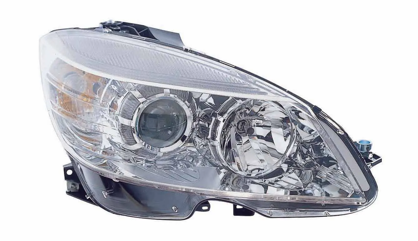 Mercedes C230 Head Lamp Passenger Side With chrome Ring From 09/02/2007 High Quality 2008-2009