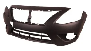 Nissan Versa Sedan Bumper Front Primed With chrome Molding Paint-to-Match 2015-2019