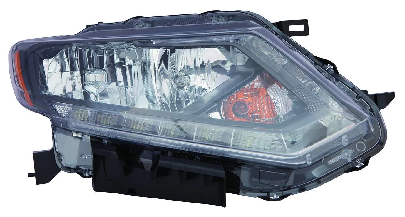 Nissan Rogue Head Lamp Passenger Side Halogen USA Built With LED Drl High Quality 2014-2016