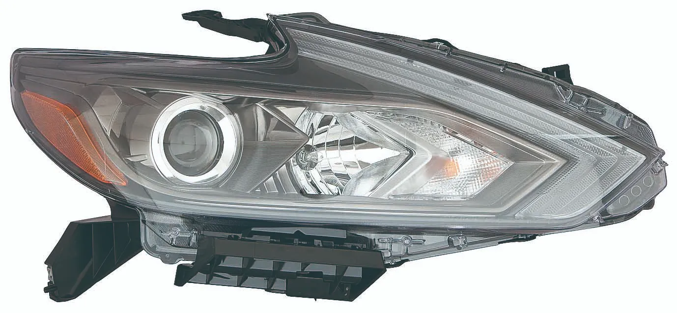 Nissan Altima Head Lamp Passenger Side Halogen With black Bezel Without LED Daytime Running Light High Quality 2016-2018