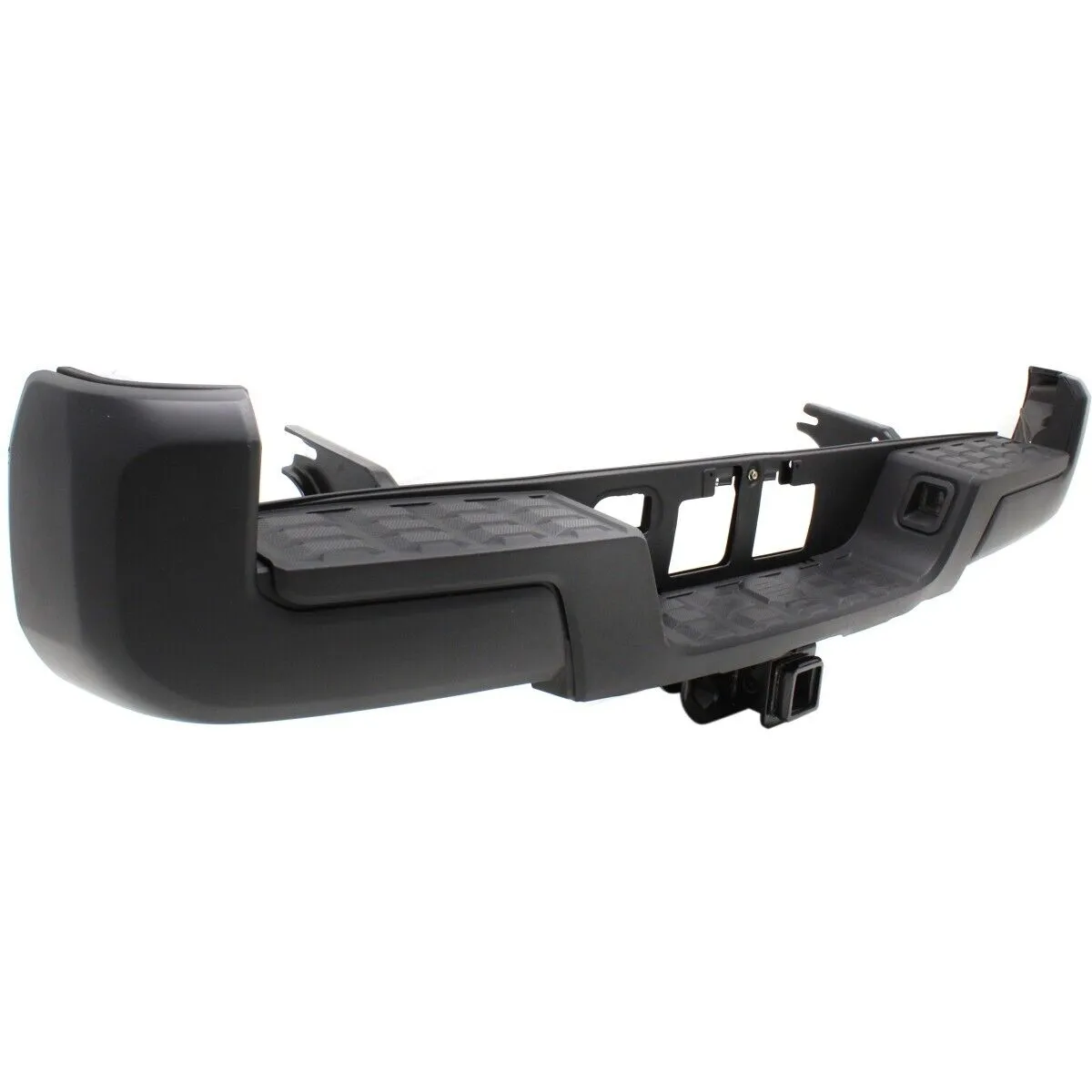 Toyota Tacoma Pickup 2WD/Tacoma Pickup 4WD Bumper Rear Assembly With towing Hook Without Sensor Hole Black 2016-2023