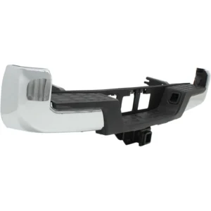 Toyota Tacoma Pickup 2WD/Tacoma Pickup 4WD Bumper Rear Assembly With towing Hook Without Sensor Hole Chrome 2016-2023