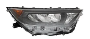 Toyota RAV4 Head Lamp Passenger Side LED With black Housing Japan Built Fits LE/Hybrid CAPA Certified 2019-2024