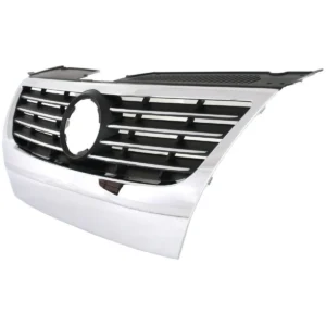 Volkswagen Passat Grille Chrome/black Requires 150MM Emblem And Trim Ring 2006-2010
