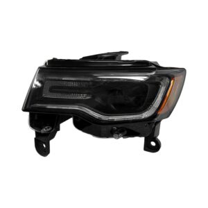 Jeep Grand Cherokee Head Lamp Driver Side Hid Black Bezel With Adaptive Lamps/Limited/Trailhawk Models 2016-2018