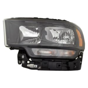 Ram PICKUP-RAM-2500/PICKUP-RAM-3500 Head Lamp Driver Side Halogen Black Bezel Without Logo High Quality 2019-2024