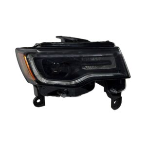Jeep Grand Cherokee Head Lamp Passenger Side Hid Black Bezel With Adaptive Lamps/For Limited/Tralhawk Models 2016-2018