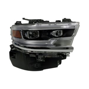 Ram PICKUP-RAM-1500 Head Lamp Passenger Side LED Chrome Bezel Projector TYPE With Module 2019-2024