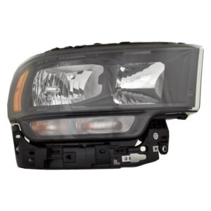 Ram PICKUP-RAM-2500/PICKUP-RAM-3500 Head Lamp Passenger Side Halogen Black Bezel Without Logo High Quality 2019-2024