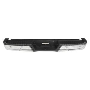 Ford Pickup F150/Pickup F150 Police Responder Bumper Rear Assembly Chrome Light Duty With Reinforcement/pad/pad Plug/both Mount Brackets/braces/license/active Park Holes/Park Assist Sensor Without Hitch 2021-2023