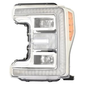 Ford Pickup Superduty Head Lamp Driver Side LED Without Logo From 6/18 CAPA Certified 2018-2019