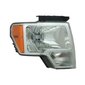 Ford Pickup Lightduty Head Lamp Passenger Side Halogen Except Harley Davidson Svt With chrome Trim High Quality 2009-2014